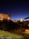 Malaga Cathedral by night
