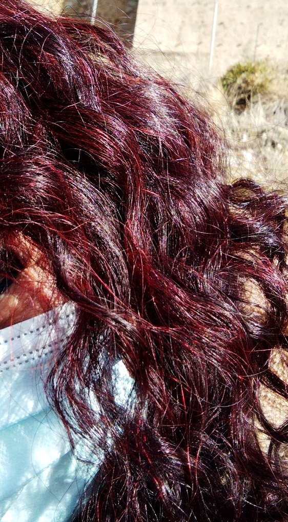 Red hennaed hair